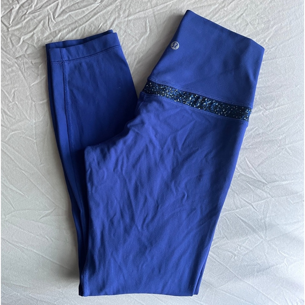 Lululemon Original Align Sapphire Blue OG Leggings 4 Pant Double Seam RARE